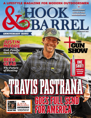 Travis Pastrana Hook&Barrel Magazine July Aug 2023 cover photo