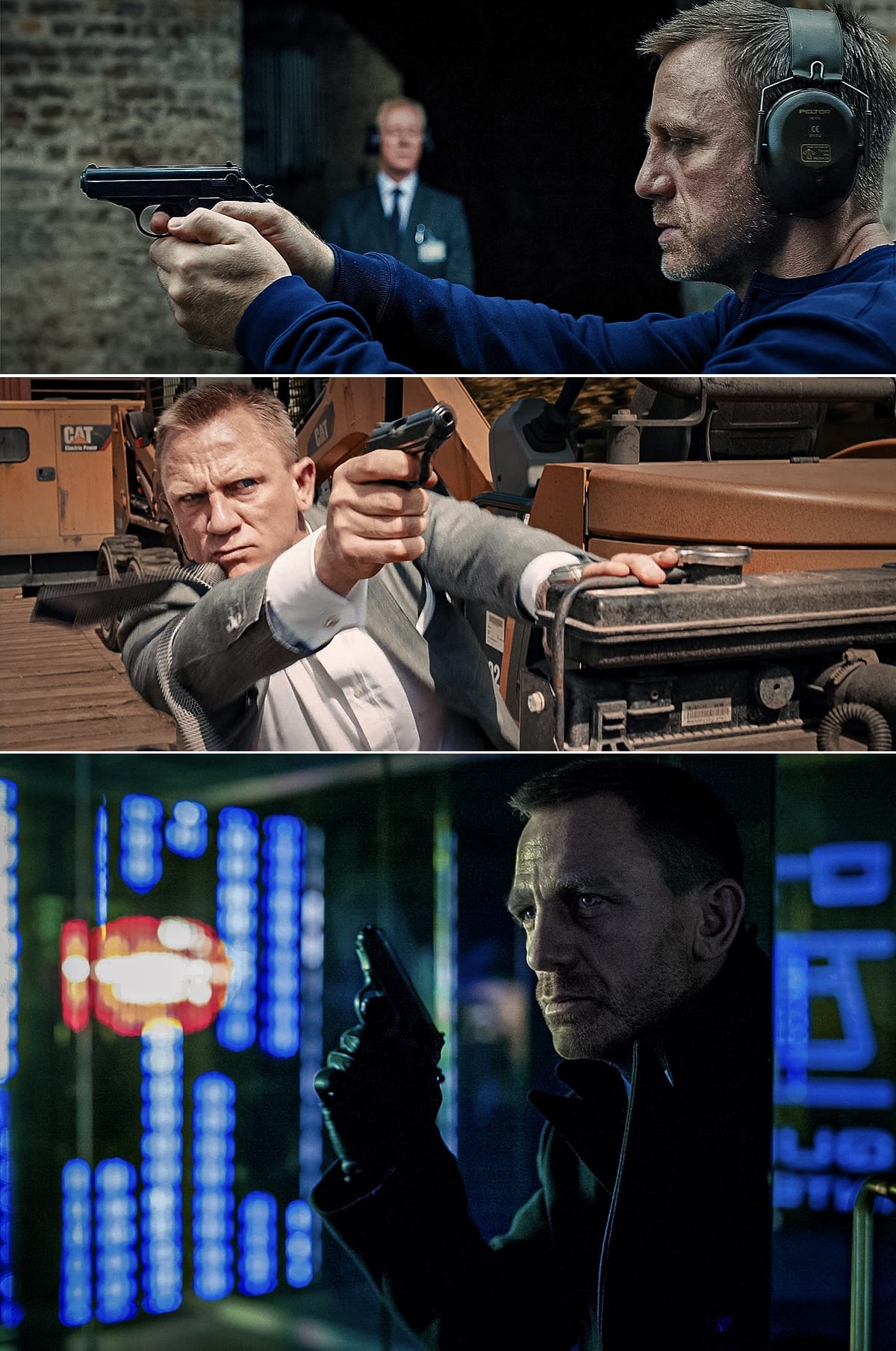 Daniel Craig as James Bond with the Walther PPK pistol