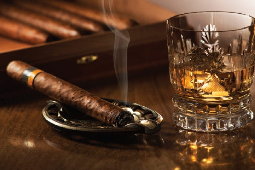 cigars and whiskey