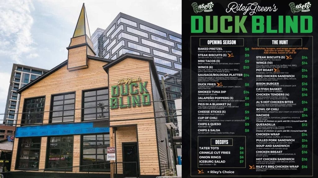 Riley Green's Duck Blind in Nashville. 